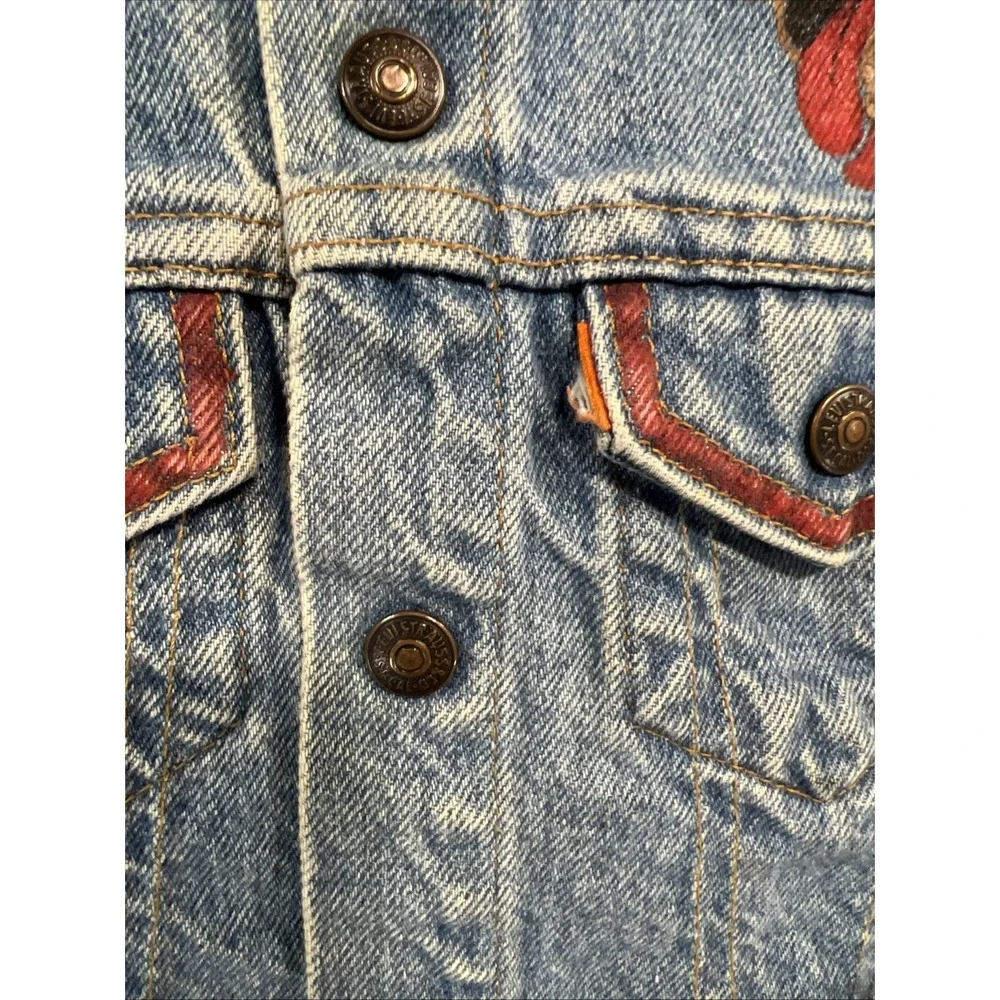 VTG 80s Levi's Orange Tab Custom Hand-Painted Disney Jacket Size 7